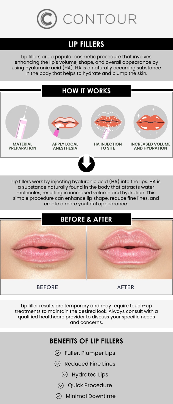 At Contour Medical Spa, we offer professional lip filler treatments to enhance volume, shape, and symmetry. Our experienced team carefully customizes each session to achieve natural-looking results that complement your facial features. Using high-quality dermal fillers, we help clients achieve fuller, smoother lips while maintaining comfort and safety throughout the procedure. For more information, contact us today or request an appointment online. We are conveniently located at 18641 Devonshire Street, Northridge, CA 91324. At Contour Medical Spa, we offer professional lip filler treatments to enhance volume, shape, and symmetry. Our experienced team carefully customizes each session to achieve natural-looking results that complement your facial features. Using high-quality dermal fillers, we help clients achieve fuller, smoother lips while maintaining comfort and safety throughout the procedure. For more information, contact us today or request an appointment online. We are conveniently located at 18641 Devonshire Street, Northridge, CA 91324.